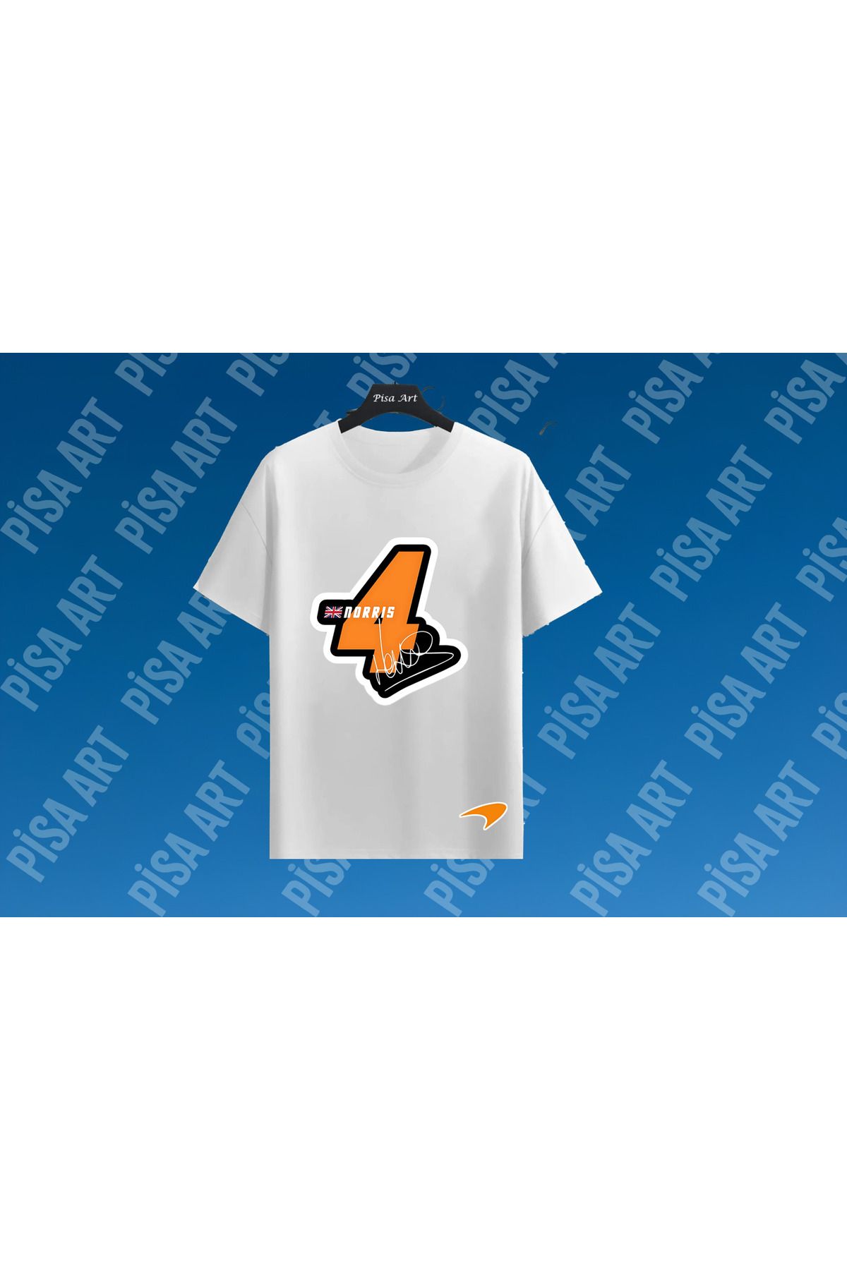 Pisa Art MCLAREN X L.NORRİS 4 ÖZEL TASARIM UNISEX T-SHIRT