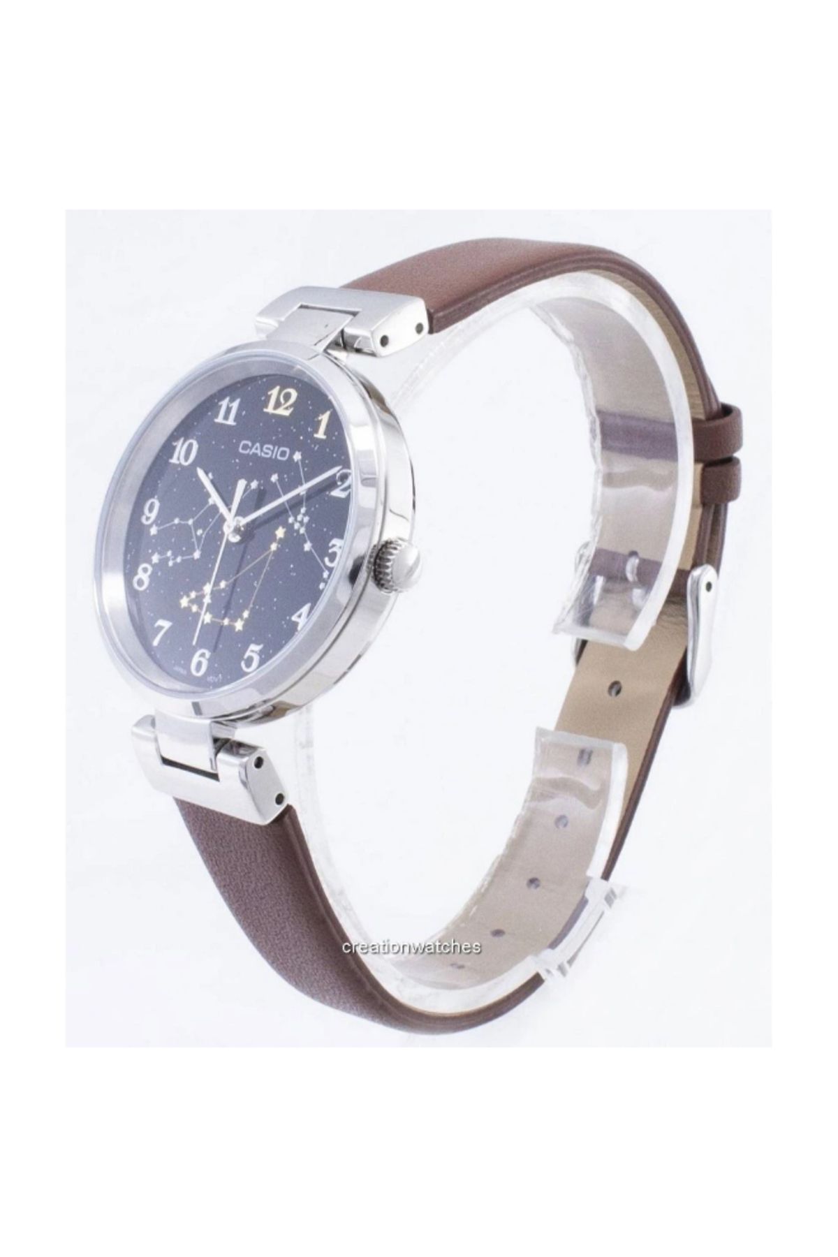 Casio-ساعة كاسيو النسائية التناظرية بمينا أسود - LTP-E12L-5A2DR 3