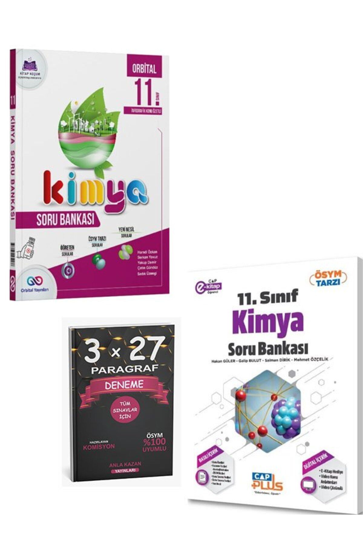 Anla Kazan Yayınları Orbital+Çap Yayınları 11. Sınıf Kimya Orbital Soru Bankası Set+AnlaKAzan Parağraf
