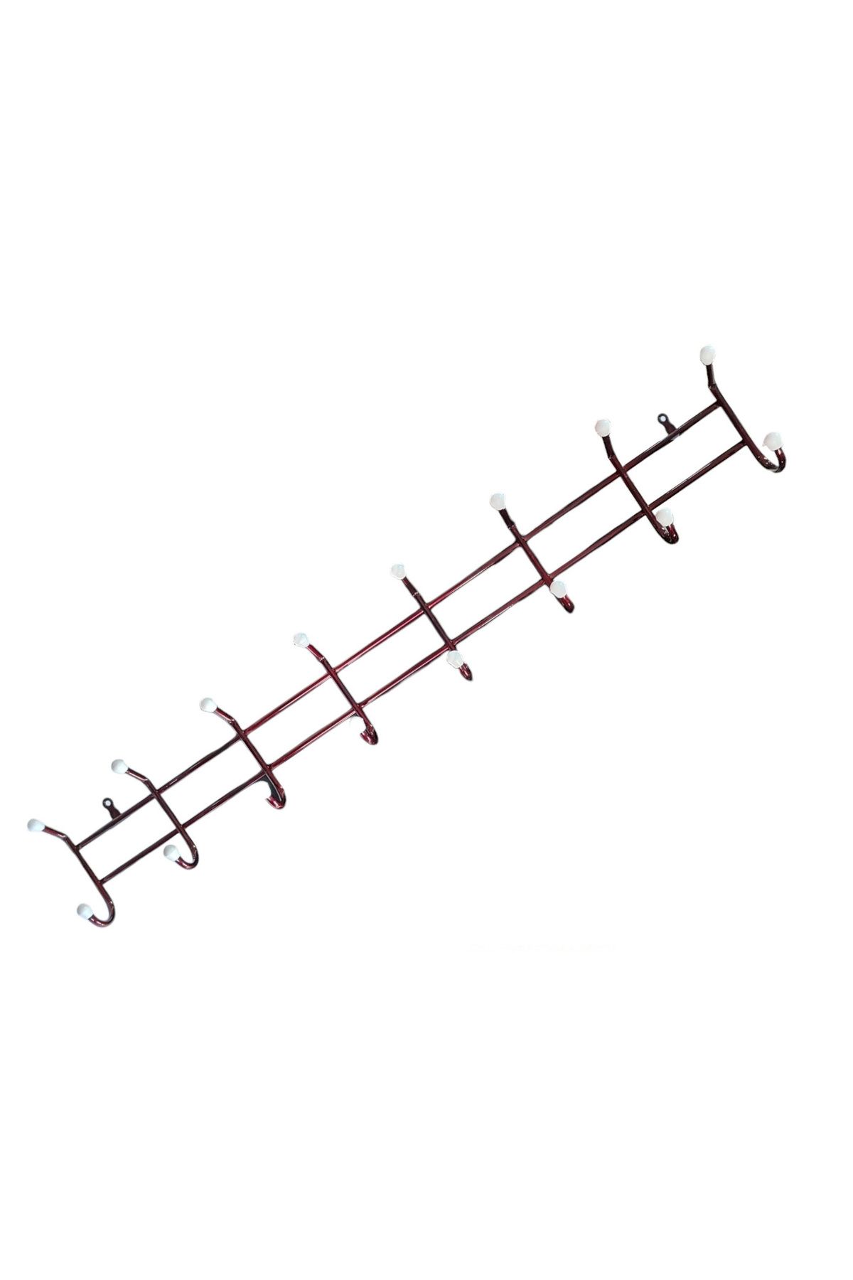 SİHİRLİ AYAKLAR Kapı Arkasına Duvara Asılabilen 2 Kademeli Çok Amaçlı Askılık 16'lı Metal Askılık 70cmx12cm