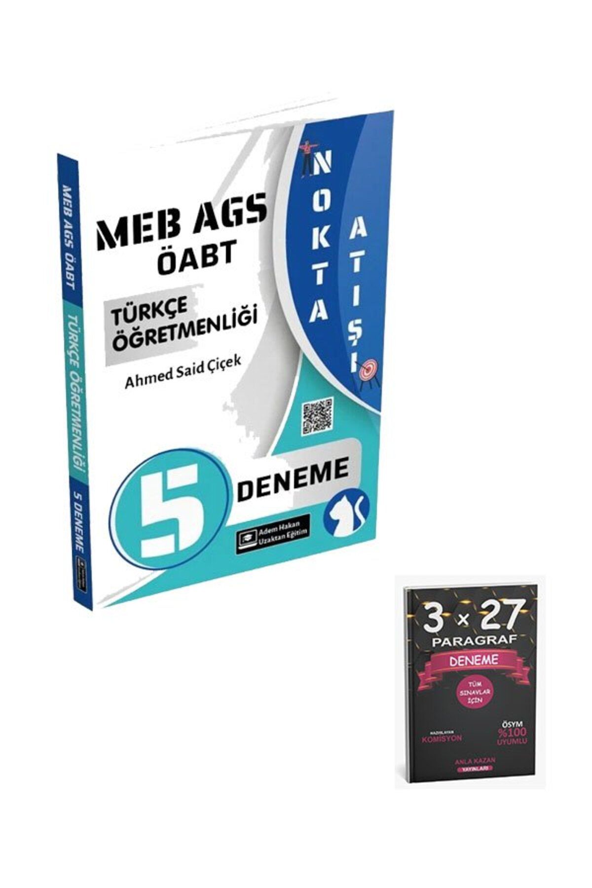 Anla Kazan Yayınları Adem Hakan ÖABT MEB-AGS Türkçe Kedi Nokta Atışı 5 Deneme Çözümlü