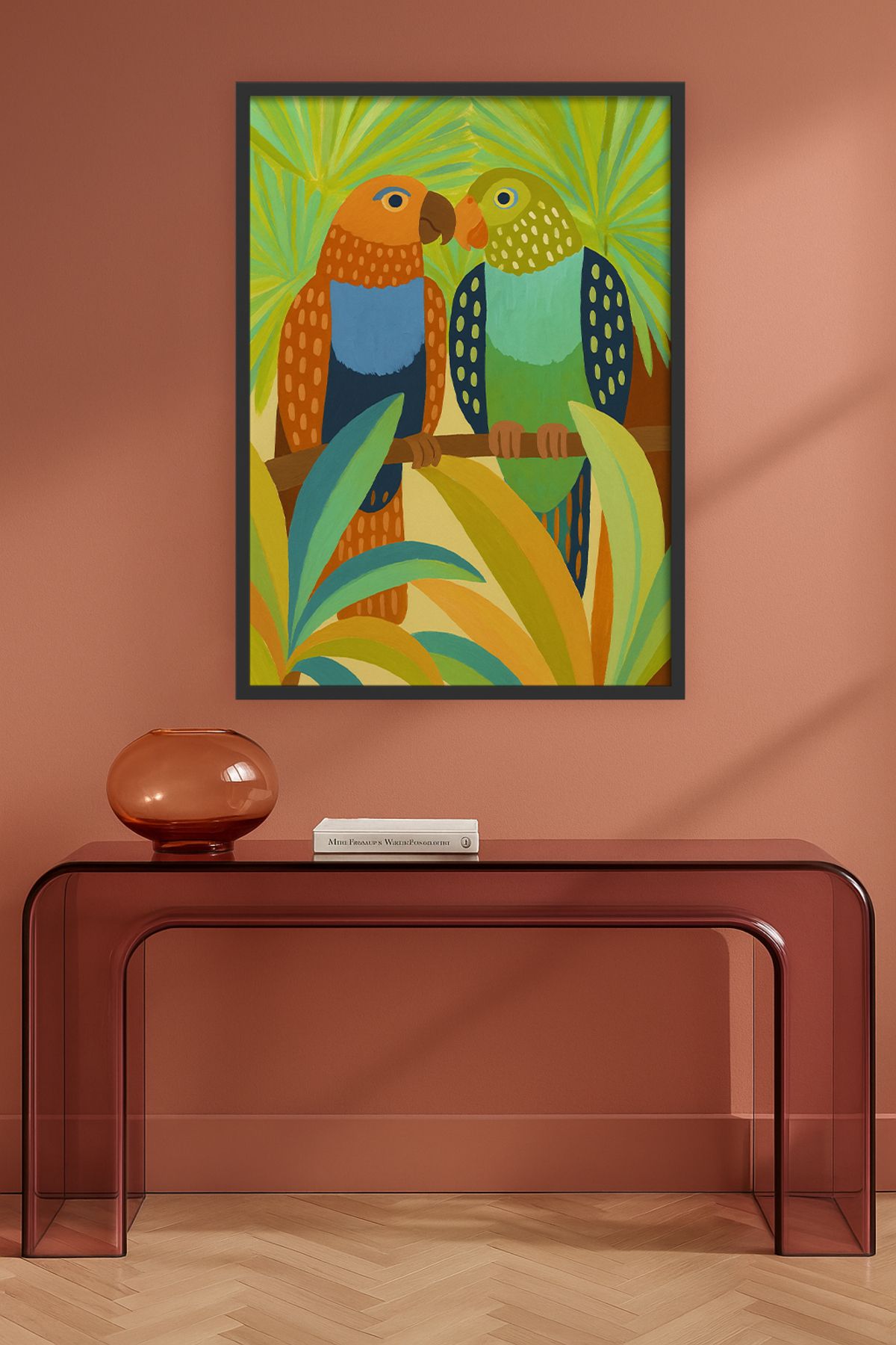 HOMEPACK Tekli Ahşap Çerçeveli Tablo Tek Parça Poster Tablo TKKARINA-24