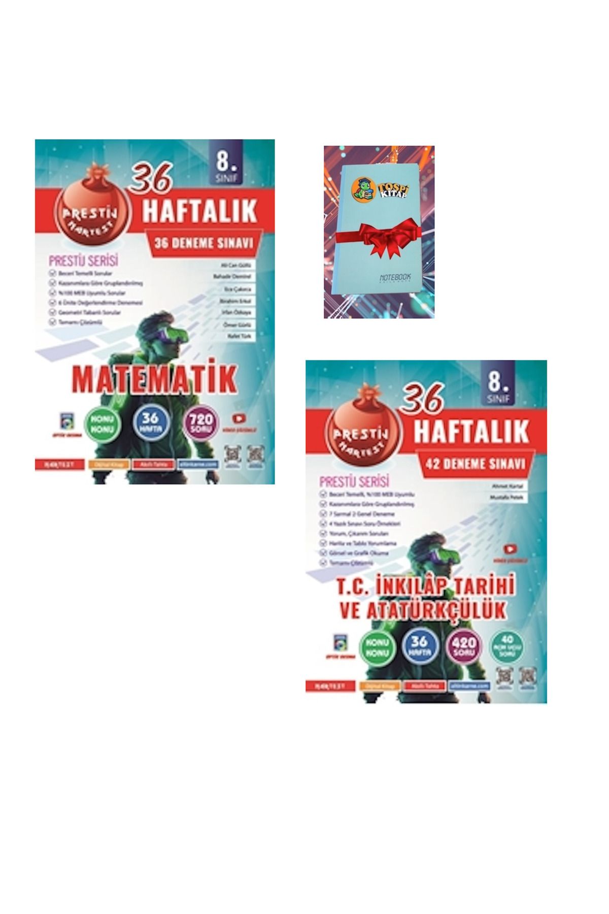 Nartest Yayınları 8. Sınıf Haftalık İNGİLİZCE + MATEMATİK Denemeleri ( NOT DEFTERİ HEDİYE)