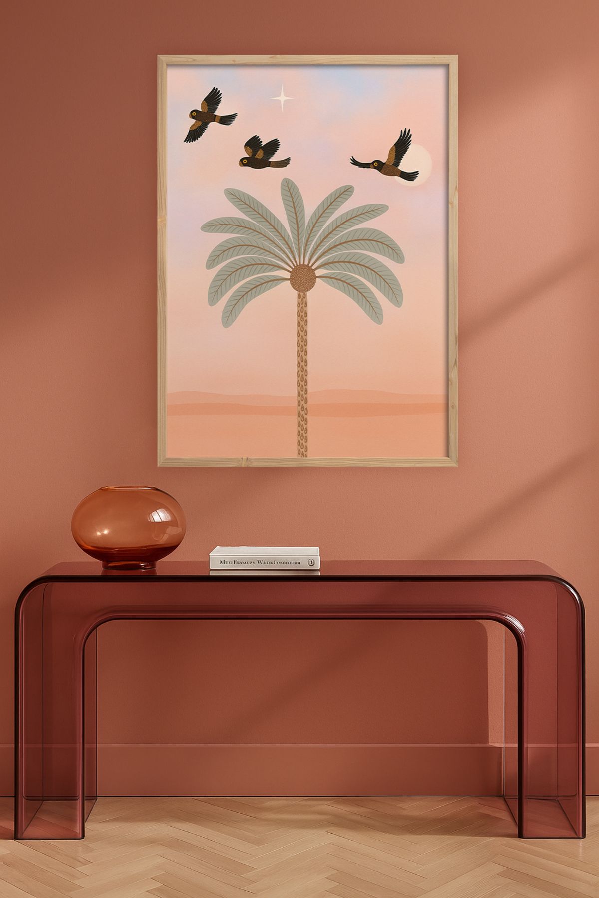 HOMEPACK Tekli Ahşap Çerçeveli Tablo Tek Parça Poster Tablo TKKARINA-30