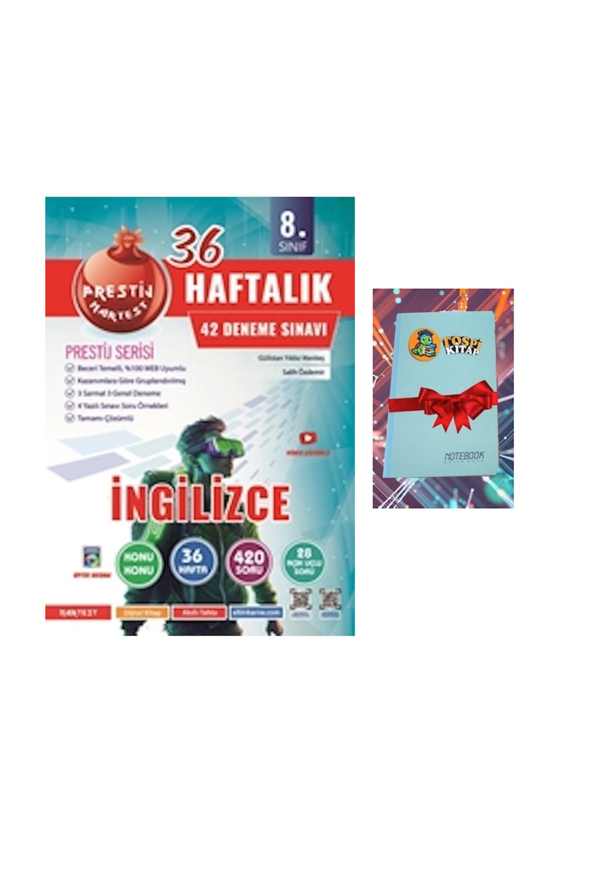 Nartest Yayınları 8. Sınıf Haftalık İNGİLİZCE Denemeleri ( NOT DEFTERİ HEDİYE)
