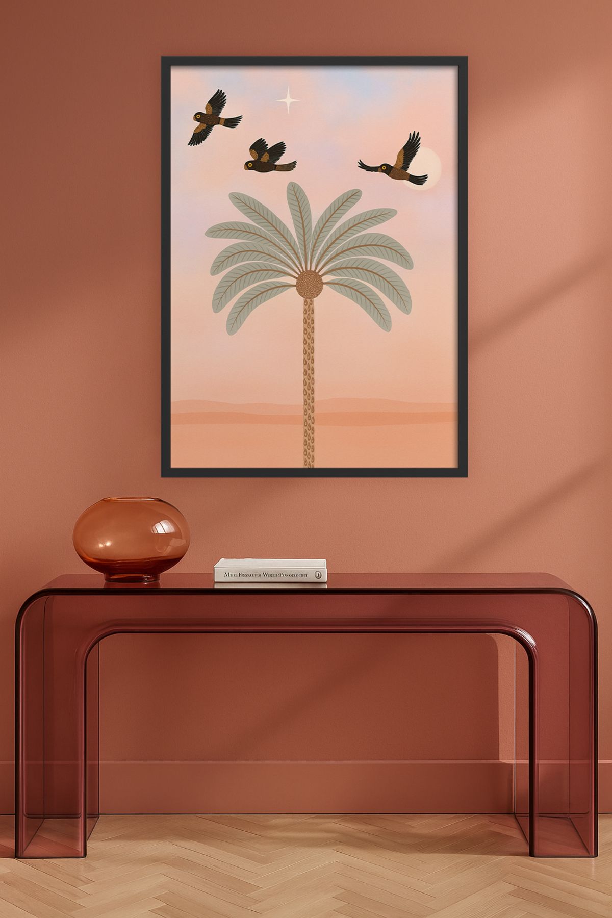 HOMEPACK Tekli Ahşap Çerçeveli Tablo Tek Parça Poster Tablo TKKARINA-30