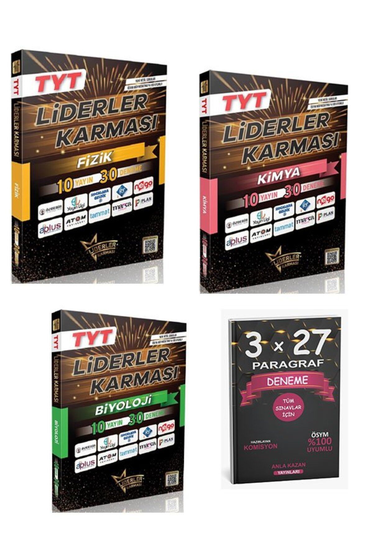 Anla Kazan Yayınları Liderler Karması TYT Fizik+Kimya+Biyoloji 10 Yayın 30 Deneme
