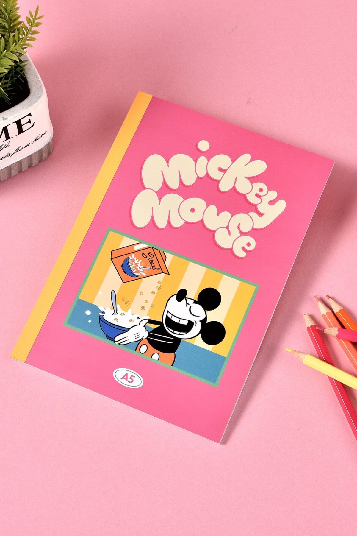 Miniso Disney Mickey Mouse Lisanslı Yemek Serisi A5 Ciltli Not Defteri