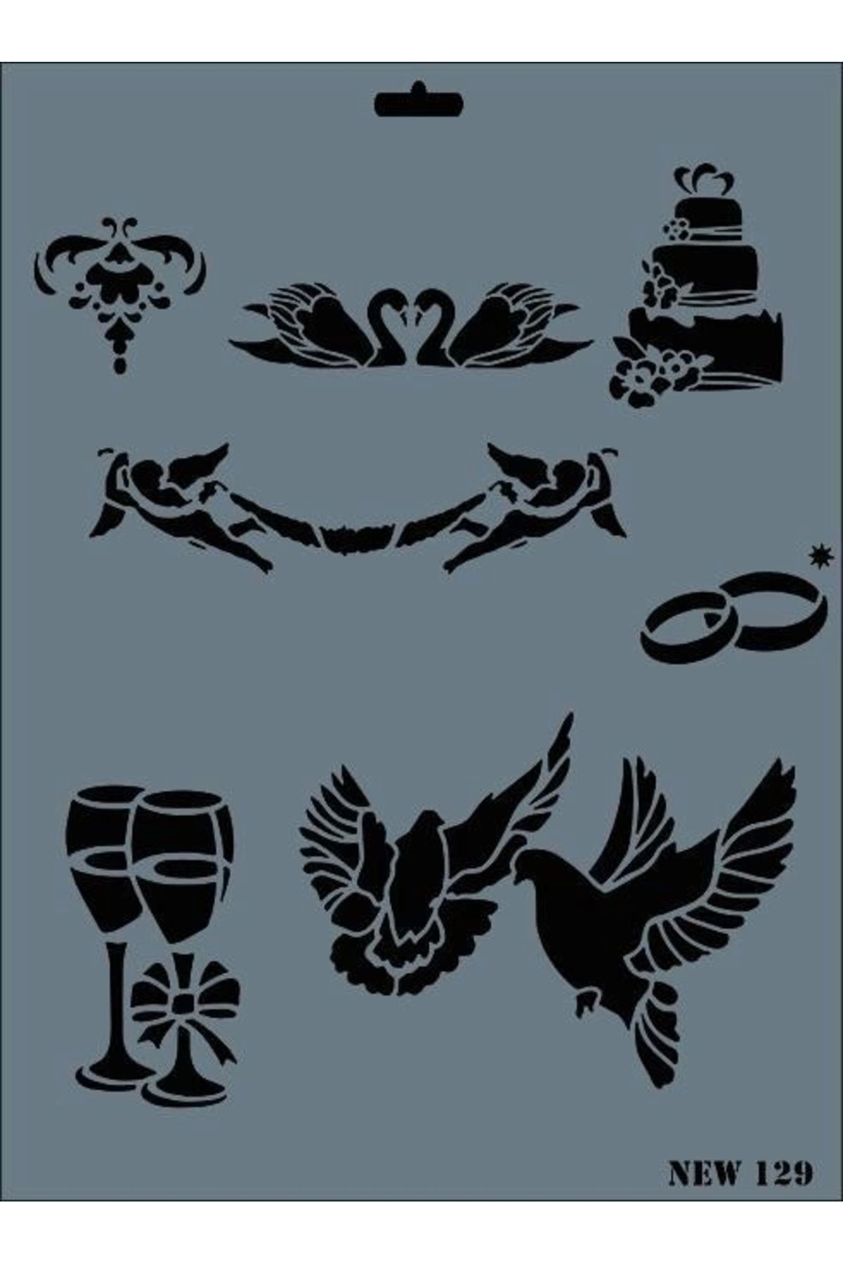 minaydan Rich New Seri N-129 Stencil 35x25 cm