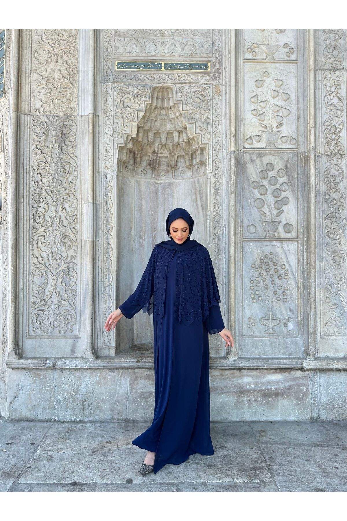 Melisa Boutique By Selma Özkan Pelerin İkili Taşlı Takım