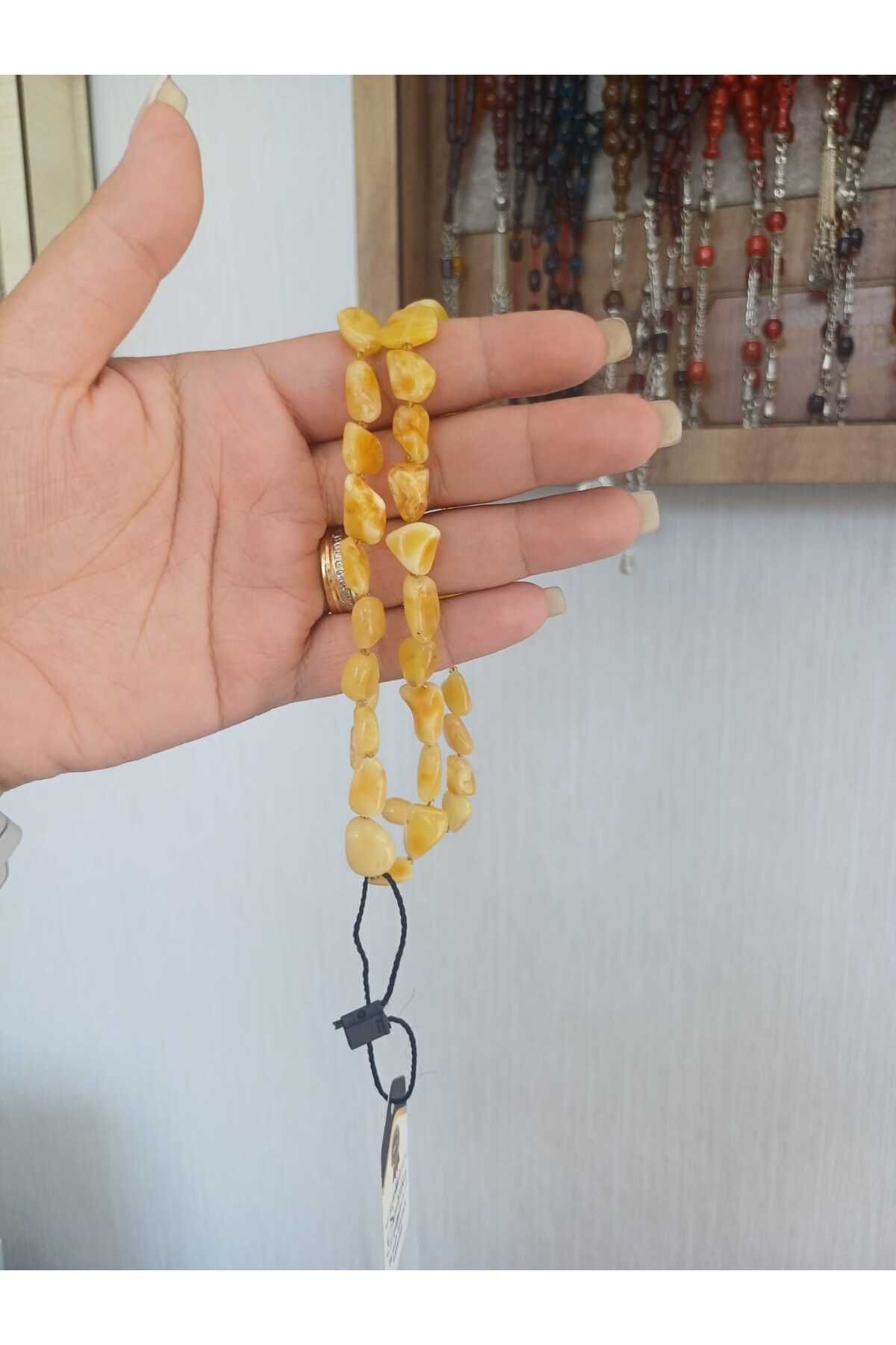 ERASLAN Doğal Orijinal Damla Kehribar Kolye