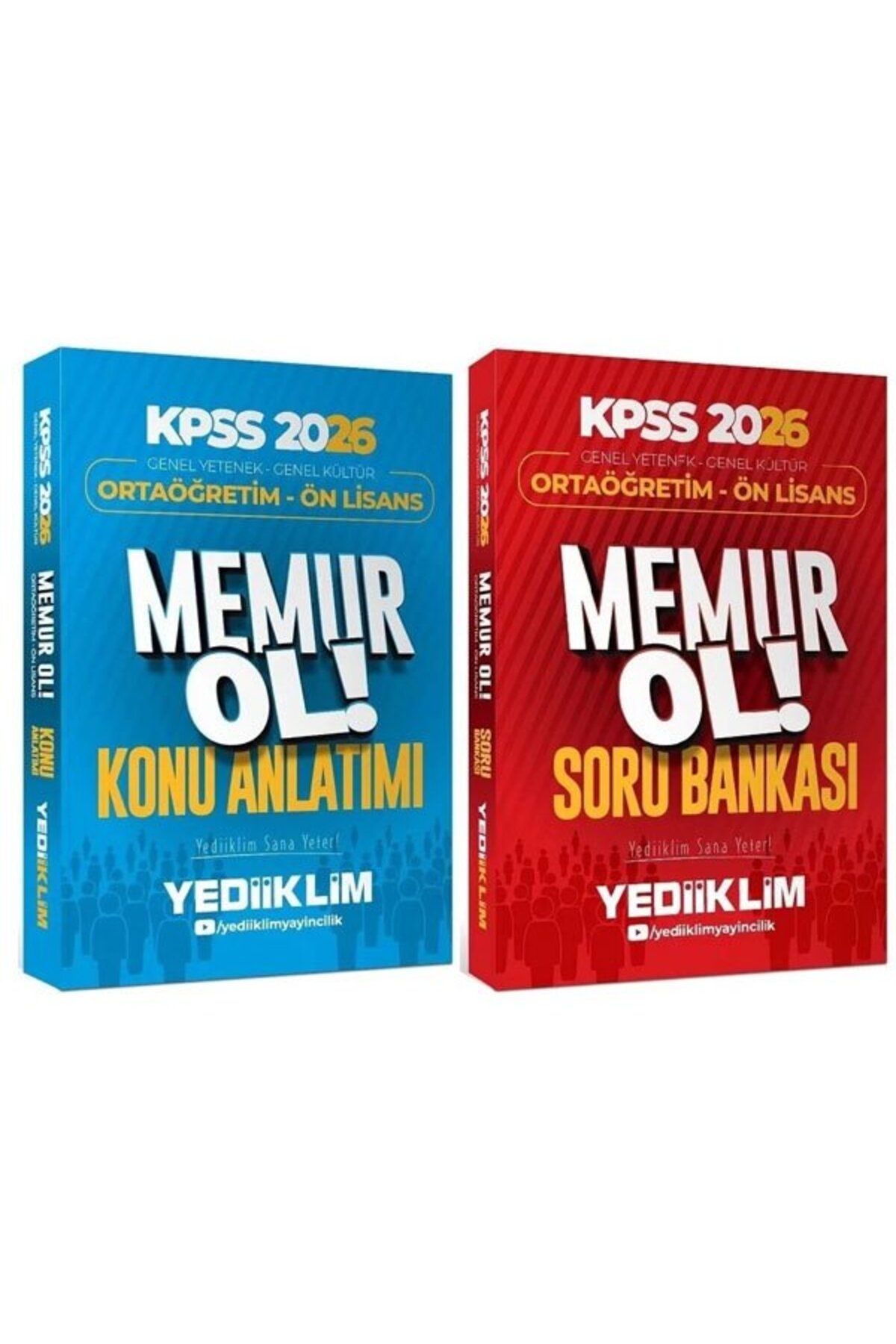 Anla Kazan Yayınları Yediiklim 2026 KPSS Lise Ortaöğretim Ön Lisans MEMUR OL Konu + Soru Bankası 2 li Set+AnlaKAzan PAra