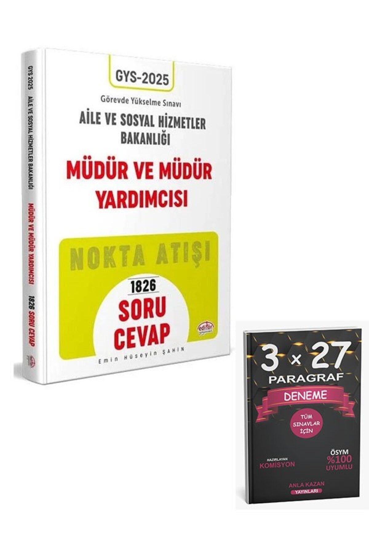 Anla Kazan Yayınları Editör 2025 GYS Aile ve Sosyal Hizmetler Bakanlığı Müdür ve Yardımcısı Nokta Atışı Soru Cevap+AnlaK