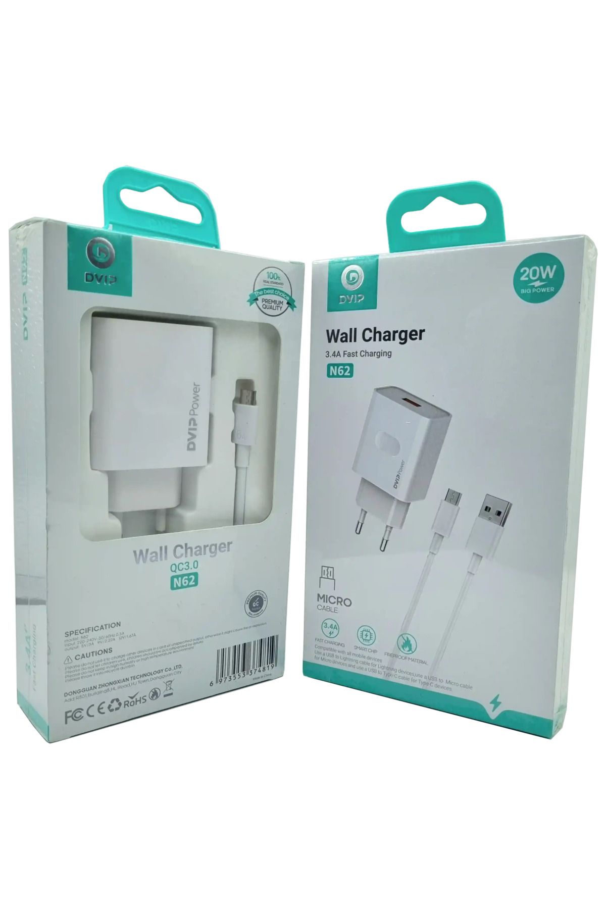 onlinebutik QC3.0 Micro Usb Şarj Aleti DVIP N62