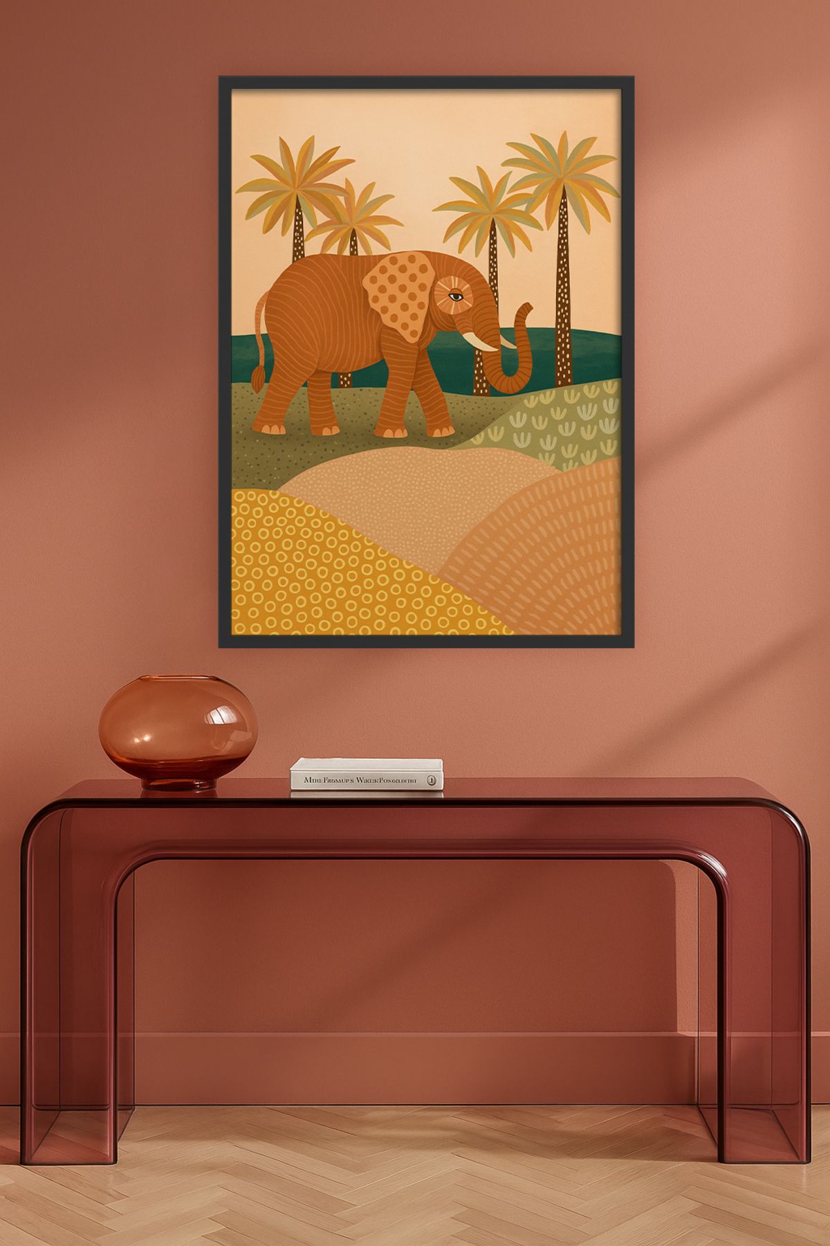 HOMEPACK Tekli Ahşap Çerçeveli Tablo Tek Parça Poster Tablo TKKARINA-26