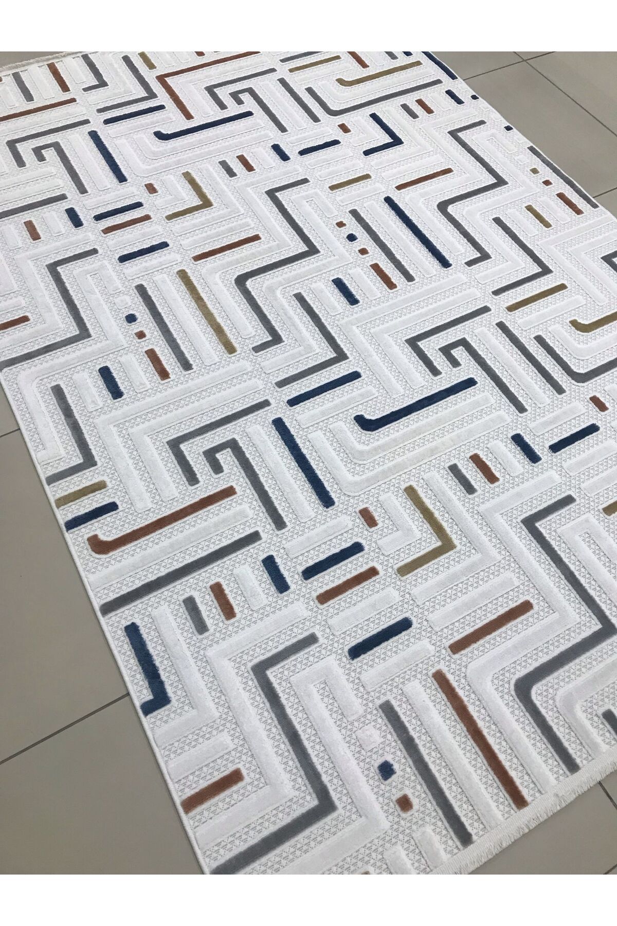 Merinos Halı HAVANA 73474 111 GRİ LACİVERT BEJ KREM