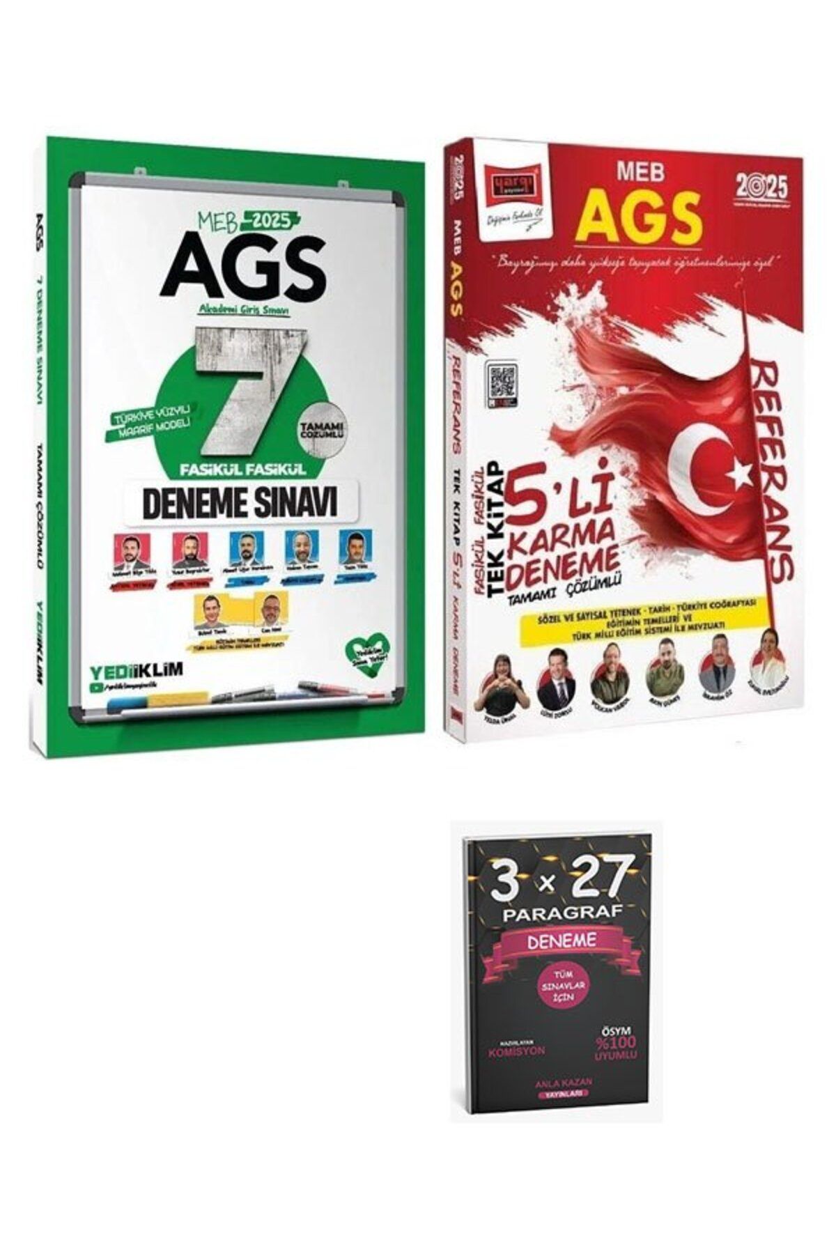 Anla Kazan Yayınları Yediiklim + Yargı 2025 MEB-AGS Tüm Dersler 7+5 Deneme 2 li Set+AnlaKAzan Paragraf