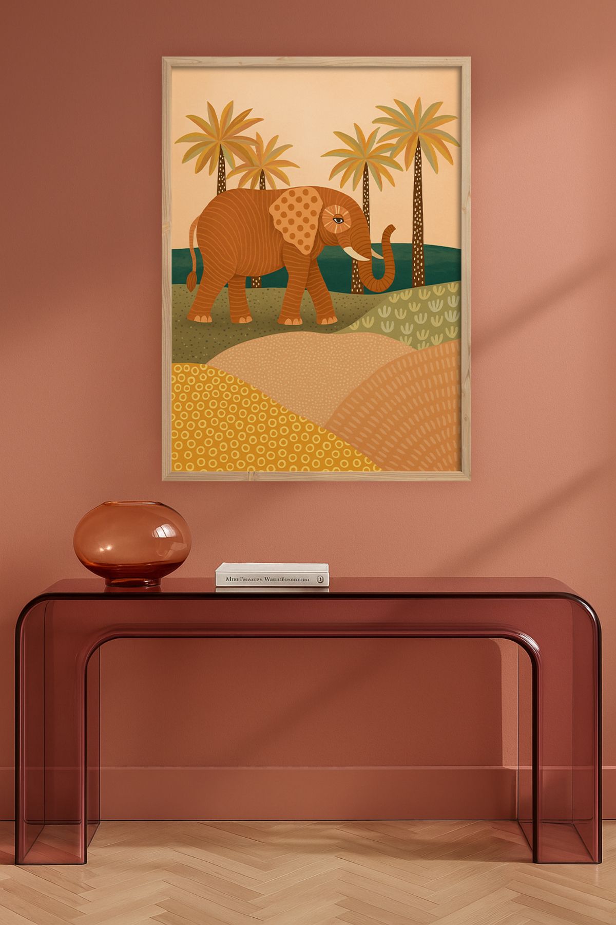 HOMEPACK Tekli Ahşap Çerçeveli Tablo Tek Parça Poster Tablo TKKARINA-26