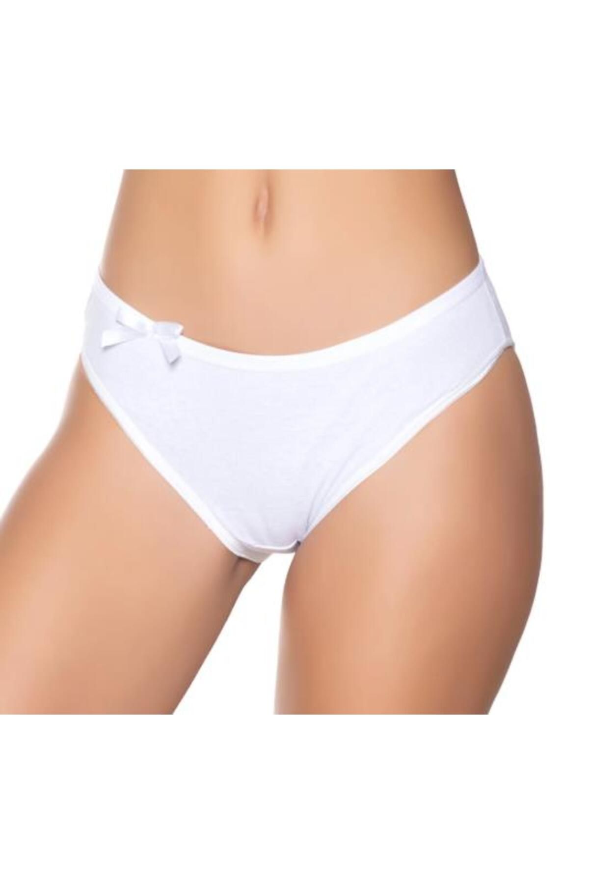 SEDEF YILDIZ 12 Adet Yıldızı Likralı Düz Bikini Külot 1065