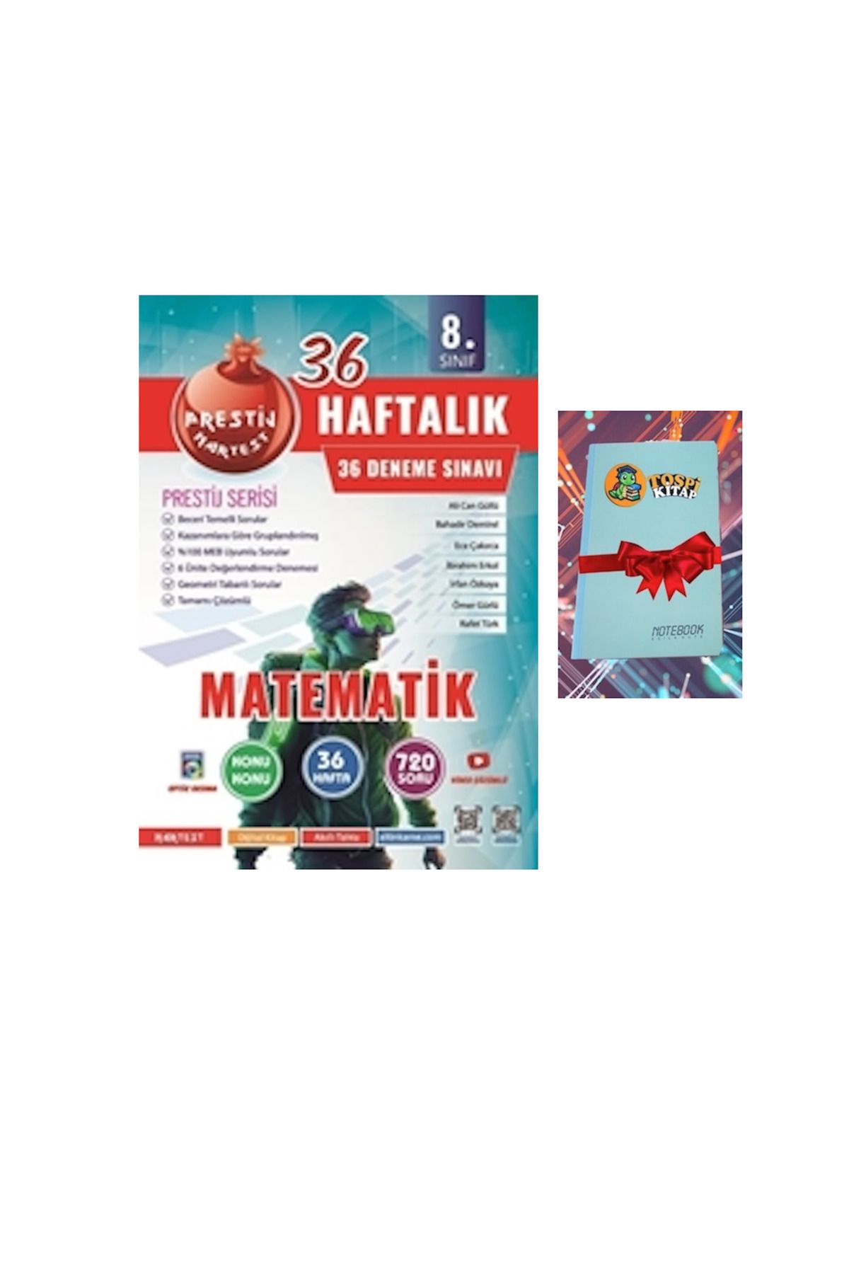 Nartest Yayınları 8. Sınıf Haftalık MATEMATİK Denemeleri ( NOT DEFTERİ HEDİYE)