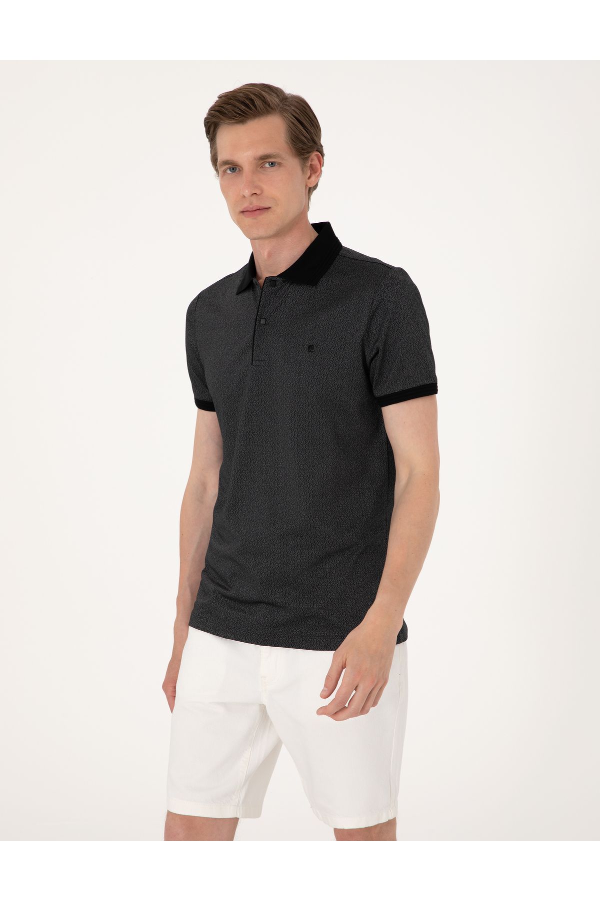 Pierre Cardin Siyah Slim Fit Tişört 50306859-VR046