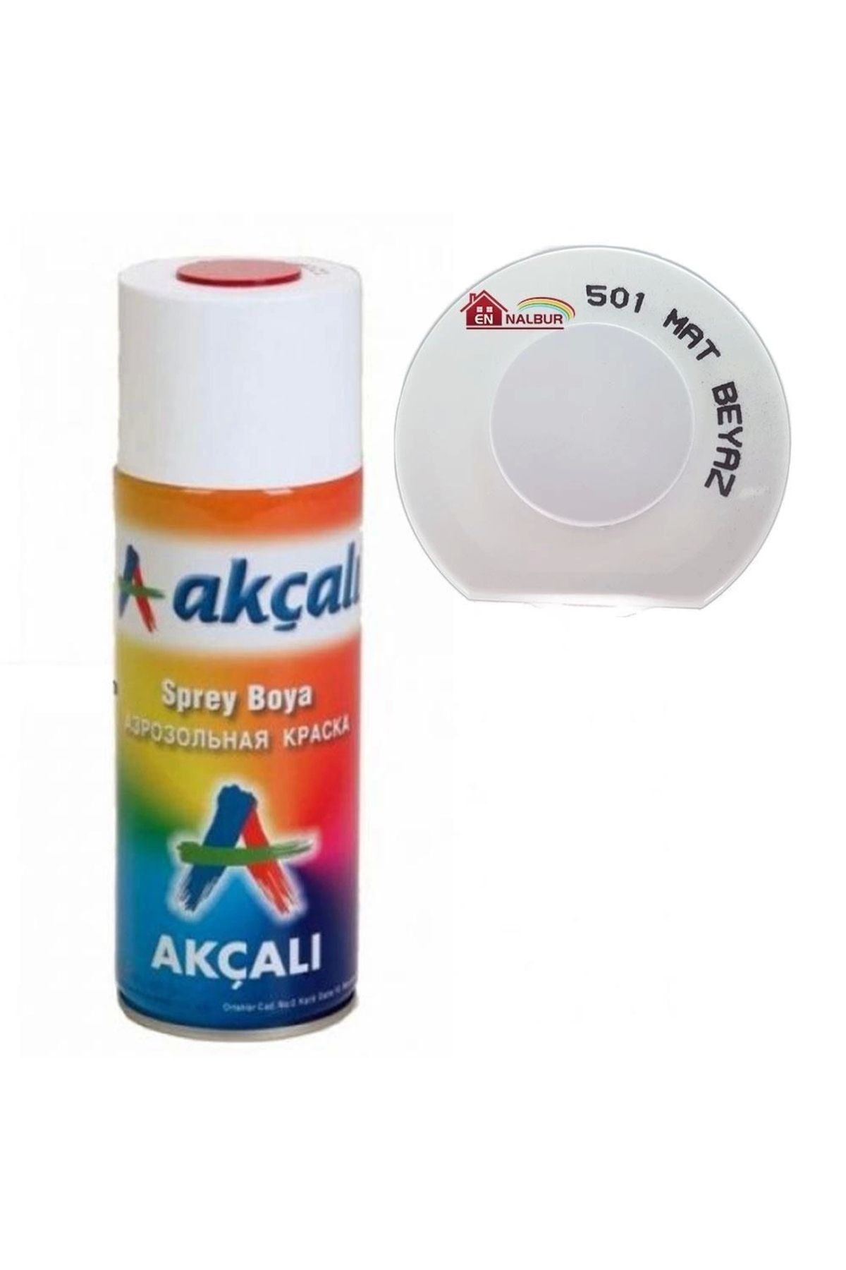 minaydan Akçalı Sprey Boya 400 ml 501 Mat Beyaz