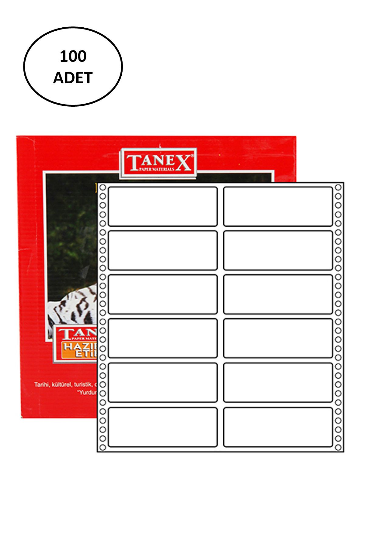 Serero Taneks 35X97 Mm Bilgisayar Etiketi 100 Lü