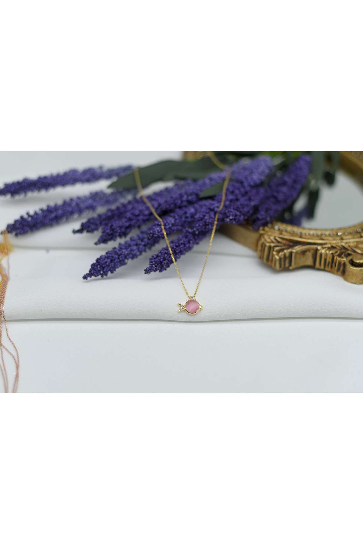 Ocean Silver & Jewelry Zirkon Taşlı Balık Gümüş Kolye