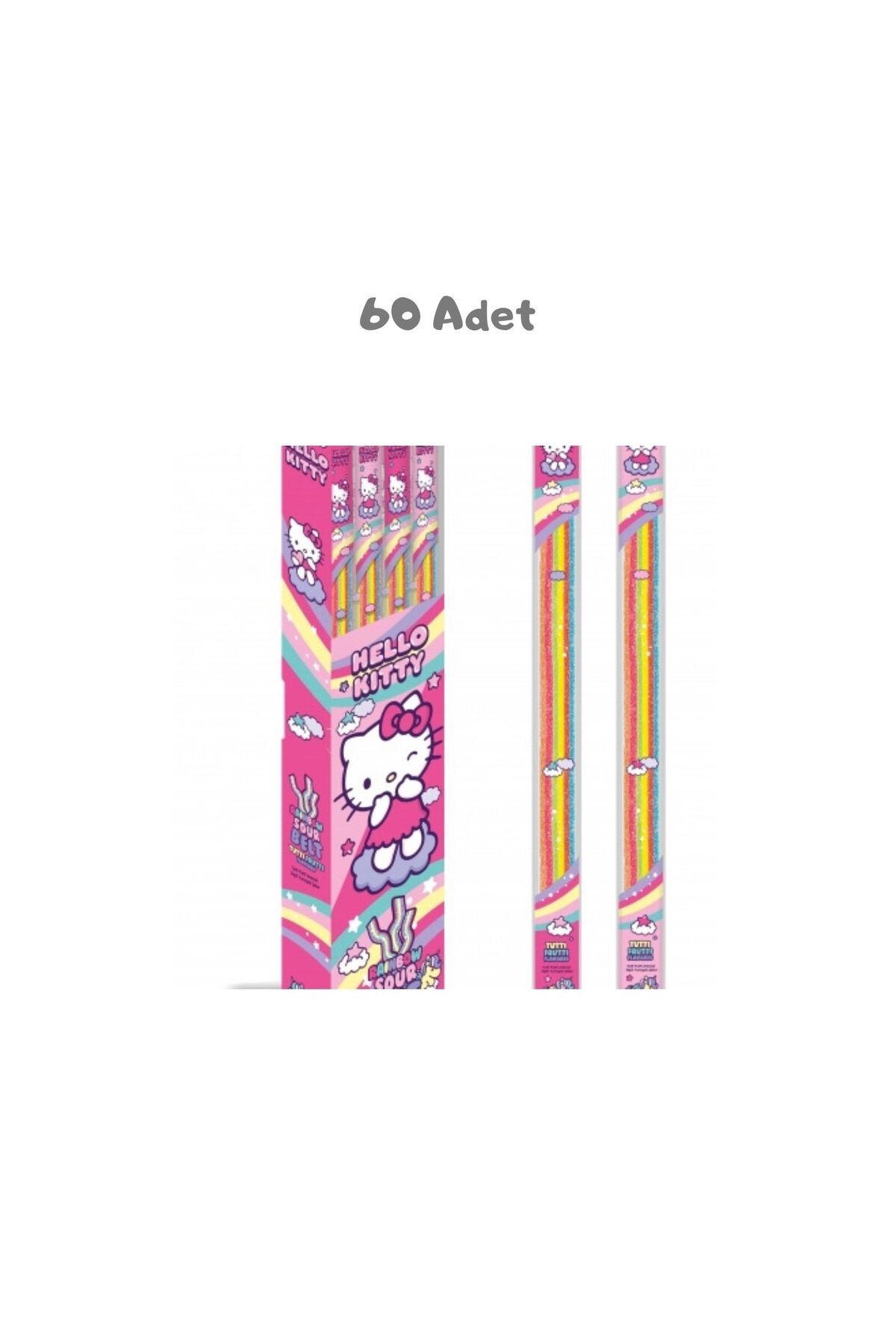 Hello Kitty Rainbow Ekşi Şerit Şeker Tutti Frutti Aromalı (15 Gr.) 60 Adet
