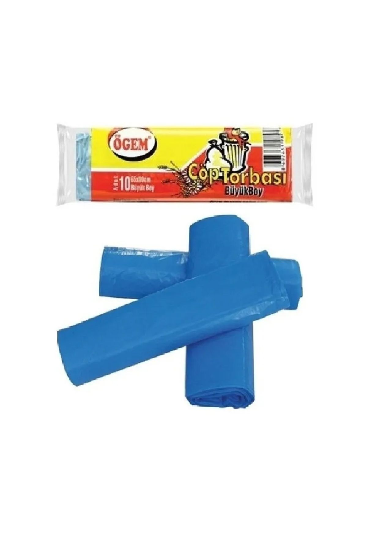 Serero Büyük Boy Çöp Torbası 65 x 80 cm 10 Lu Rulo x 1 Paket = 10 Adet (Mavi)
