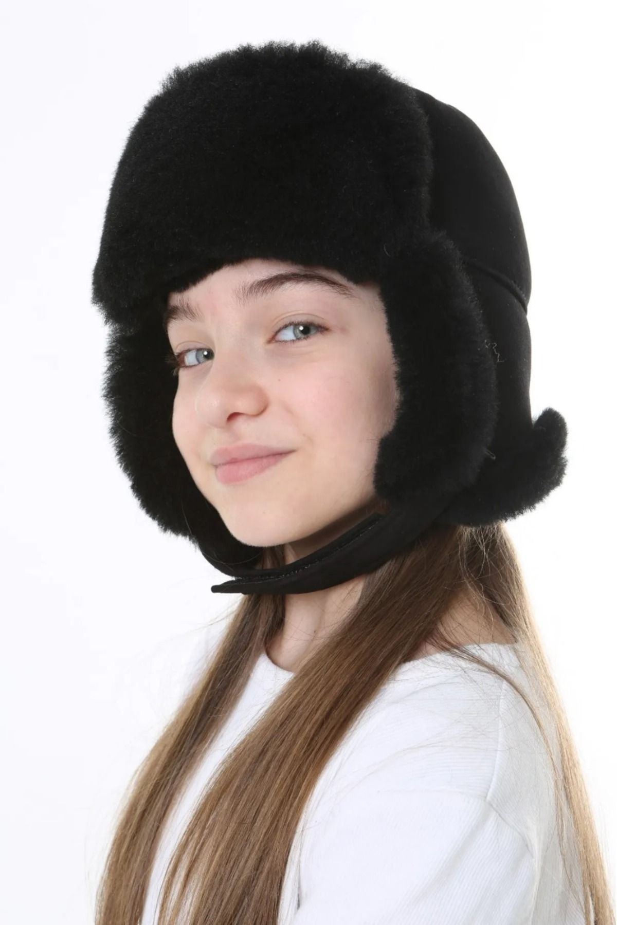 EratLeather Kışlık Hakiki Deri Kürklü Ushanka Pilot Unisex Şapkası