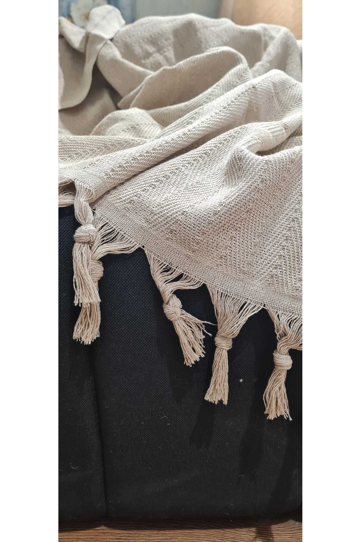 HANN HOME COLLECTION Hann Yalın Çift Kişilik Pike 200x230cm, Bej, %100 Pamuk, yumuşak dokulu