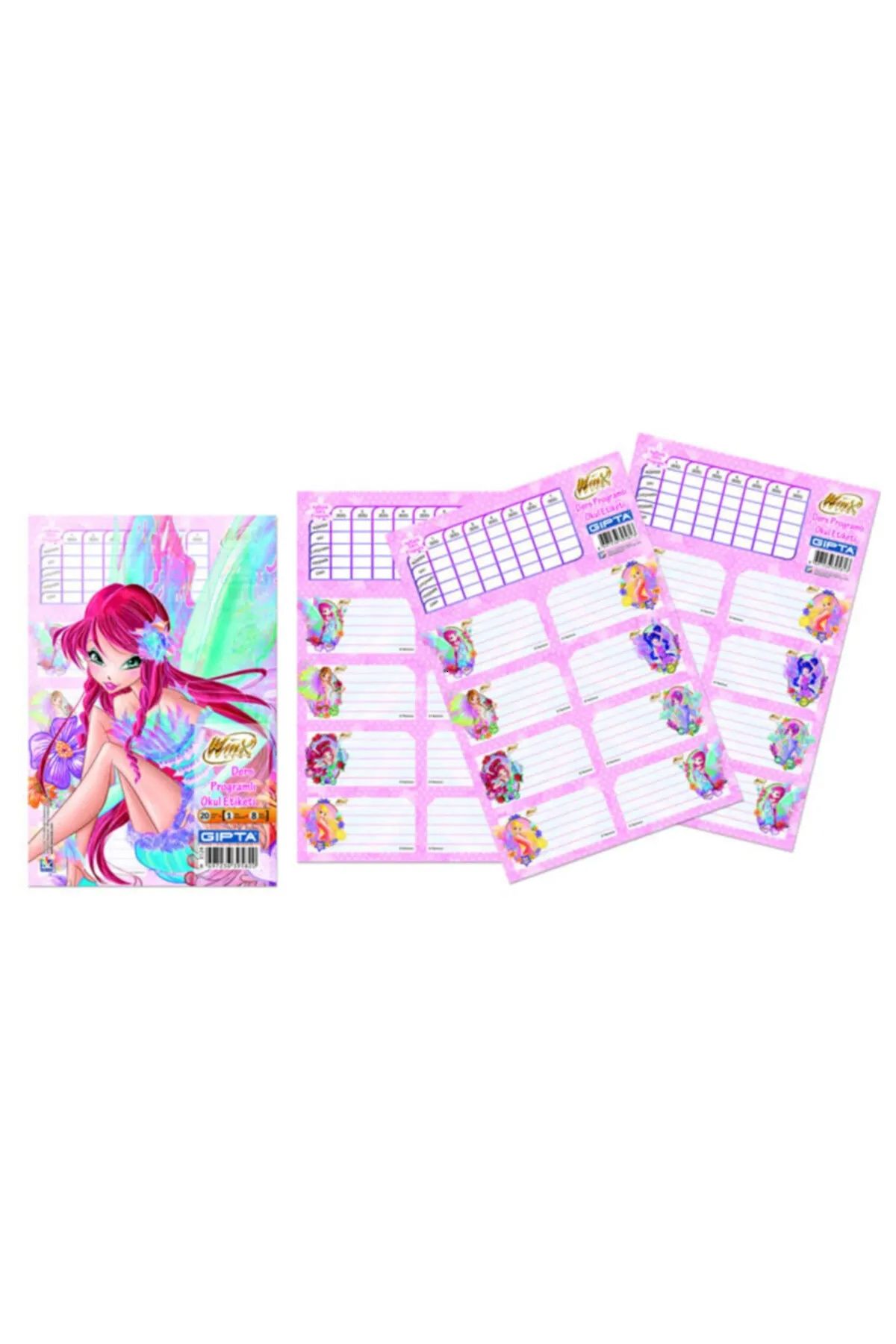 Serero Gıpta Winx Ders Programlı Okul Etiketi 16x24cm 3 Yaprak