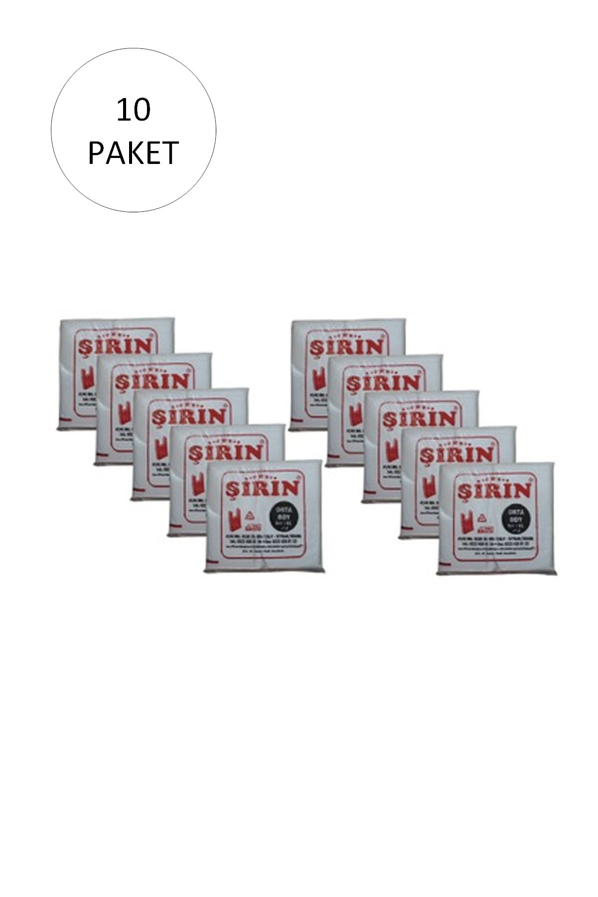 Serero Beyaz Kalın Atlet Poşet Orta Boy 28x50 Cm 1 Kg 10 Paket (750 Adet)