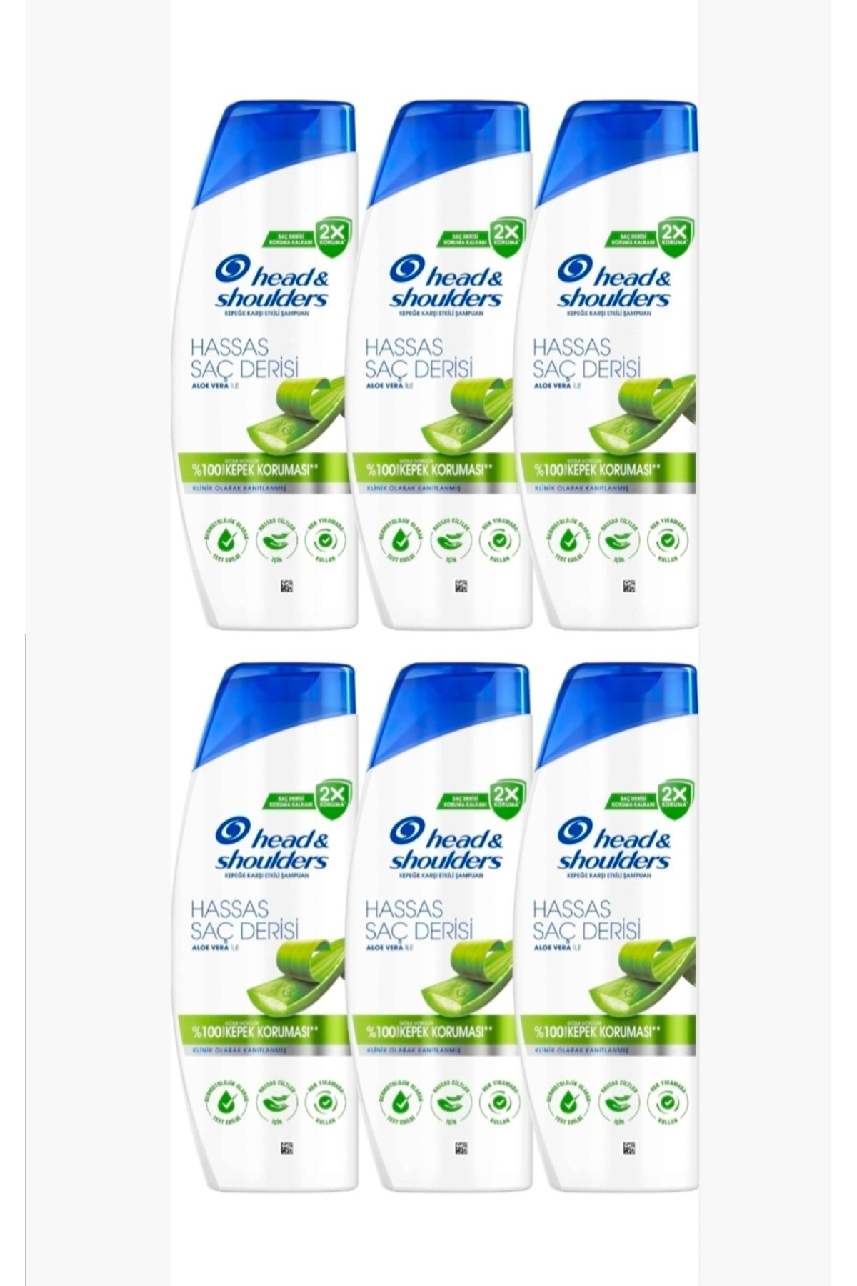 head and shoulders Hassas Saç Derisi Aloe Vera Şampuan 330 ML 6 Adet