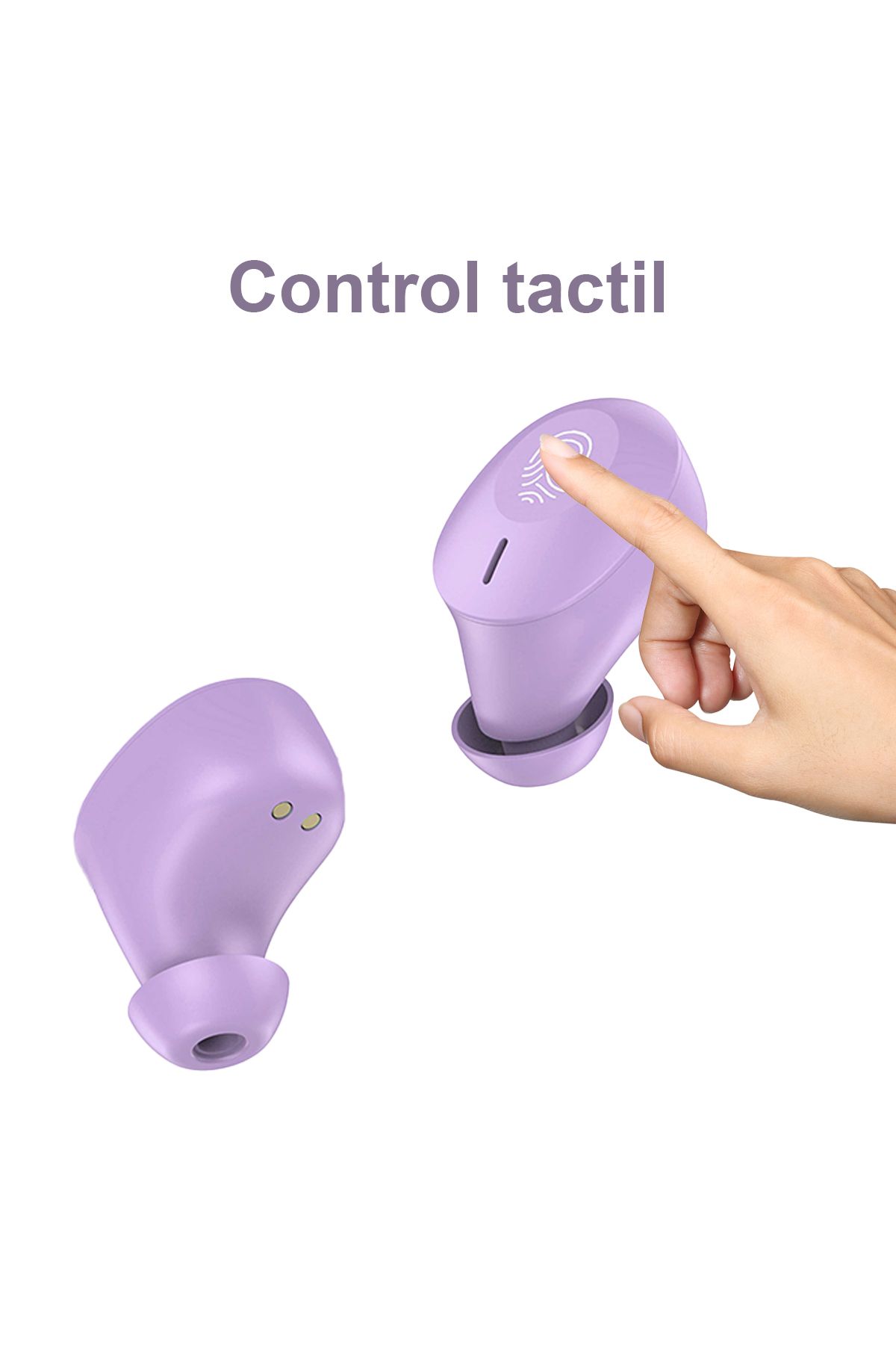 Tinklu-Casti Wireless Bluetooth, Fara Fir, In Ear, Control Touch, Tactil, Bluetooth 5.3, Mov 3