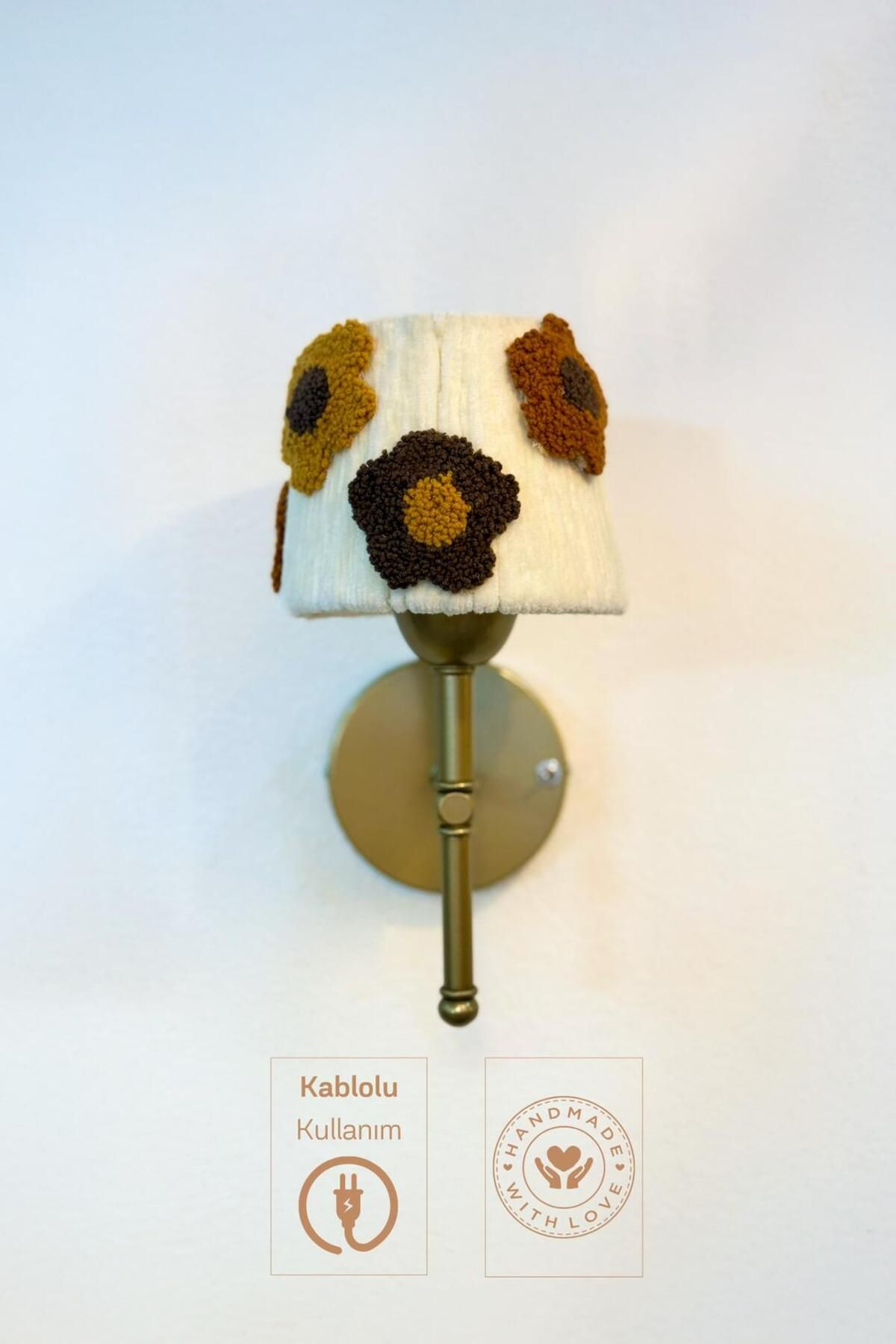 Maison Avf Punch Kadife Kablolu Aplik - Alt Eskitme Gold