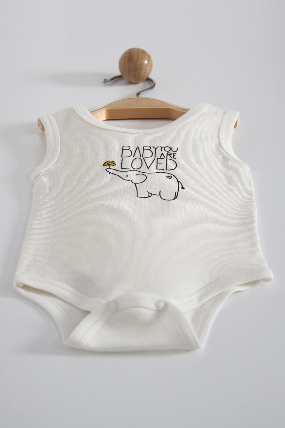 bukko Kız Erkek Bebek Çıtçıtlı Body (Badi) Zıbın Askılı