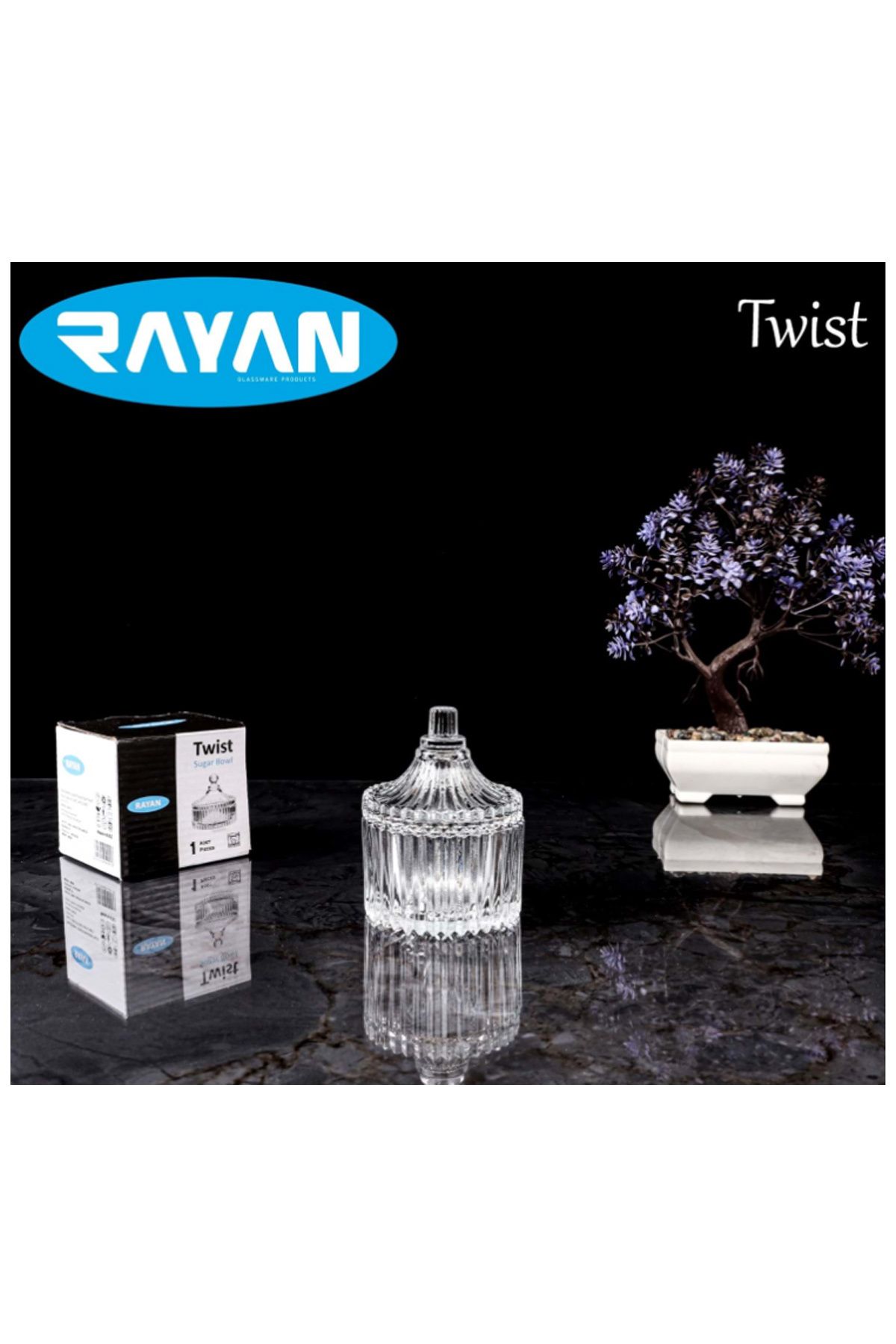 Serero Rayan Twist Cam Şekerlik Lokumluk