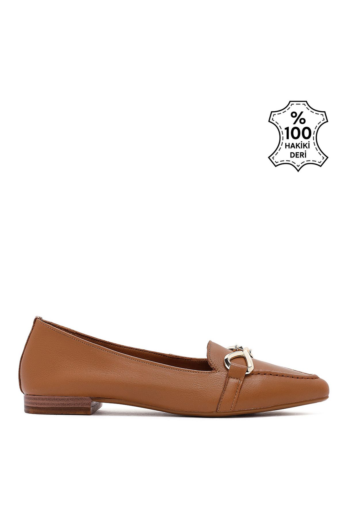 Sole Sisters Hakiki Deri Taba Kadın Loafer - ARFOUD