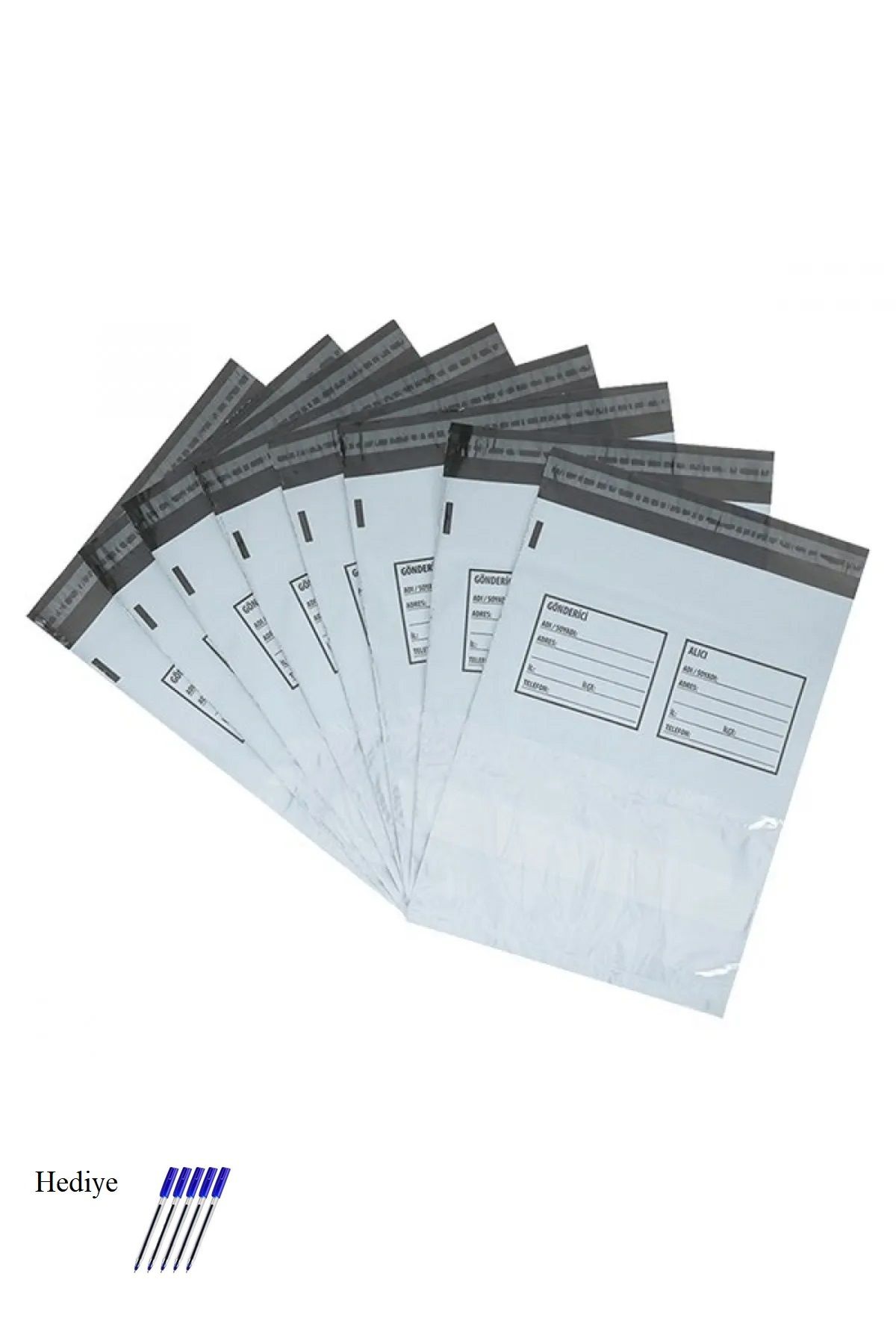 Serero Orta Boy Cepli Kargo Poşeti 30x37+5 cm - 300 Adet (40+40=80 Mikron)