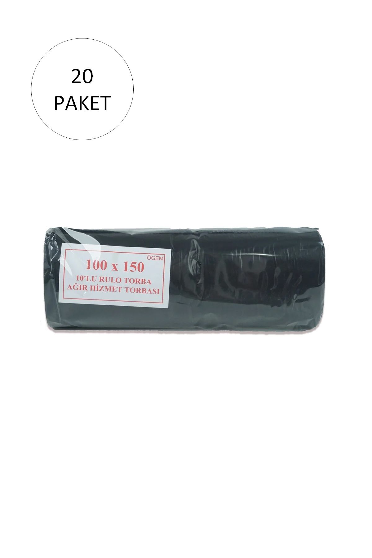 Serero Hantal Boy Çöp Torbası 100 x 150 cm 10 Lu Rulo x 20 Paket = 200 Adet (Siyah)