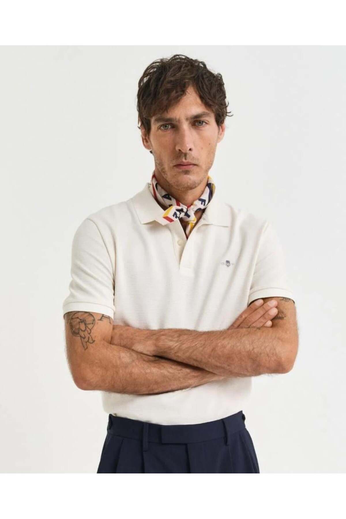 Gant Erkek Krem Regular Fit Polo