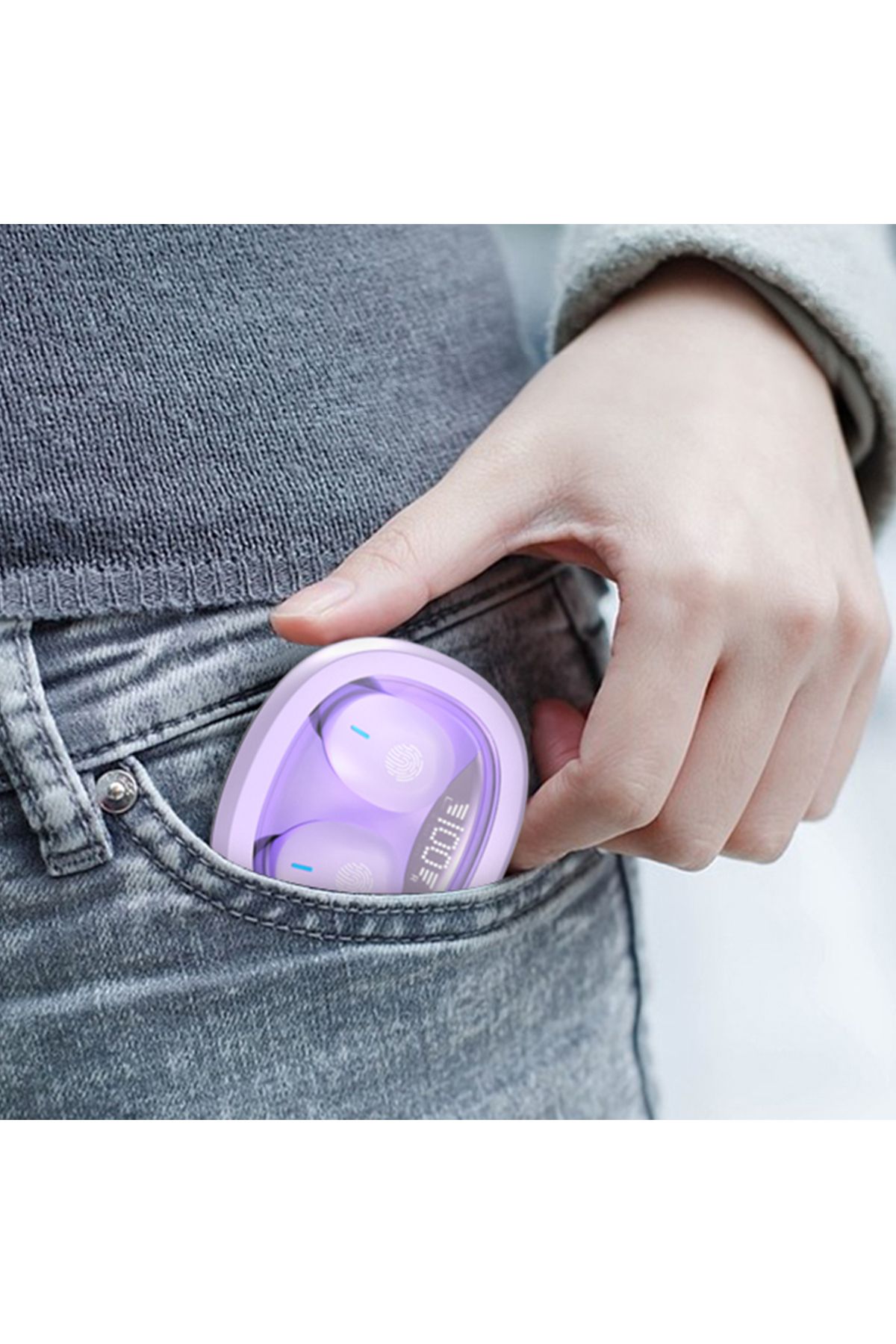 Tinklu-Casti Wireless Bluetooth, Fara Fir, In Ear, Control Touch, Tactil, Bluetooth 5.3, Mov 6