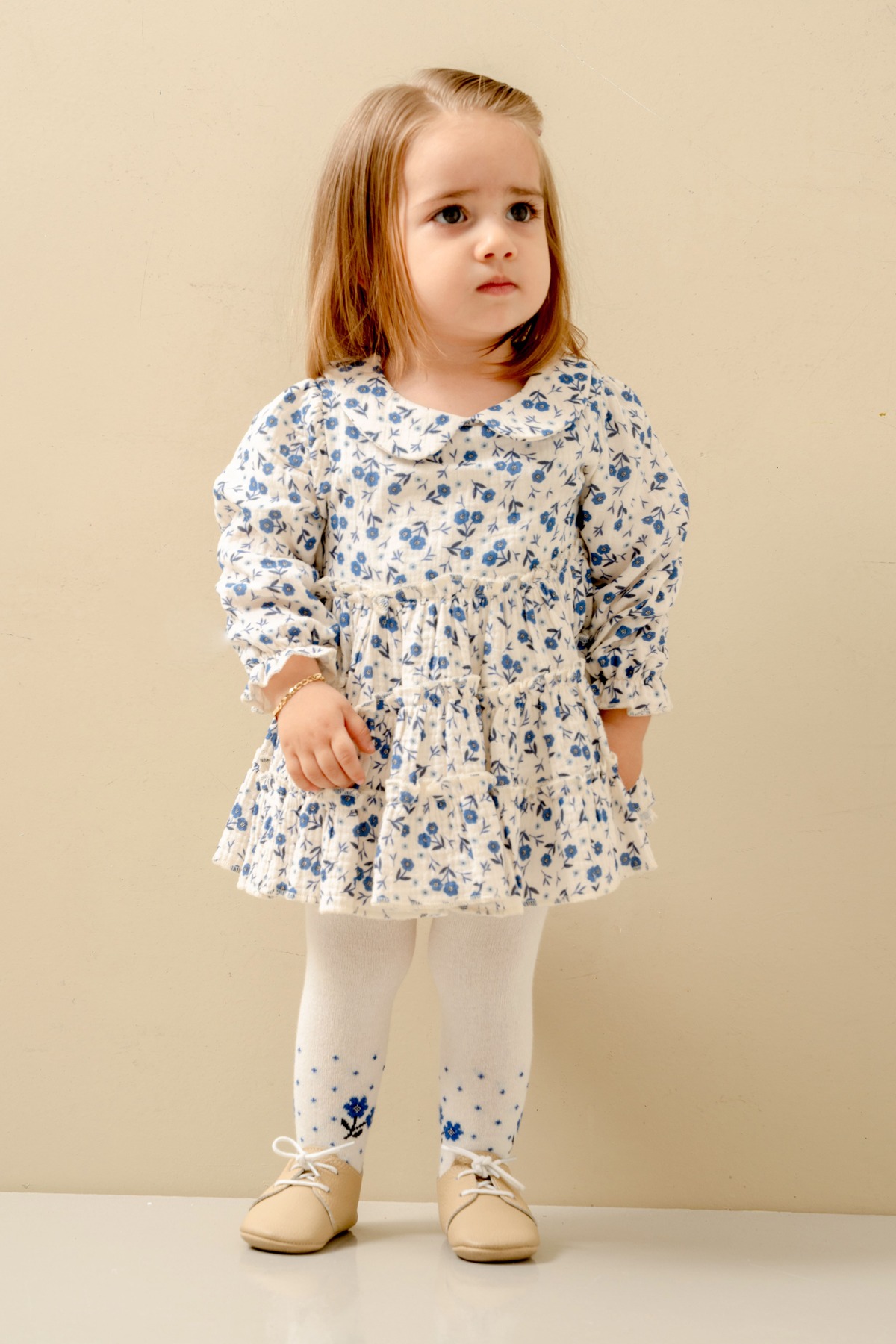 JNF kids Kız Bebek Ceketli Elbise Takım Külotlu Çorap Hediyeli fotoğrafı 5 (önizleme)