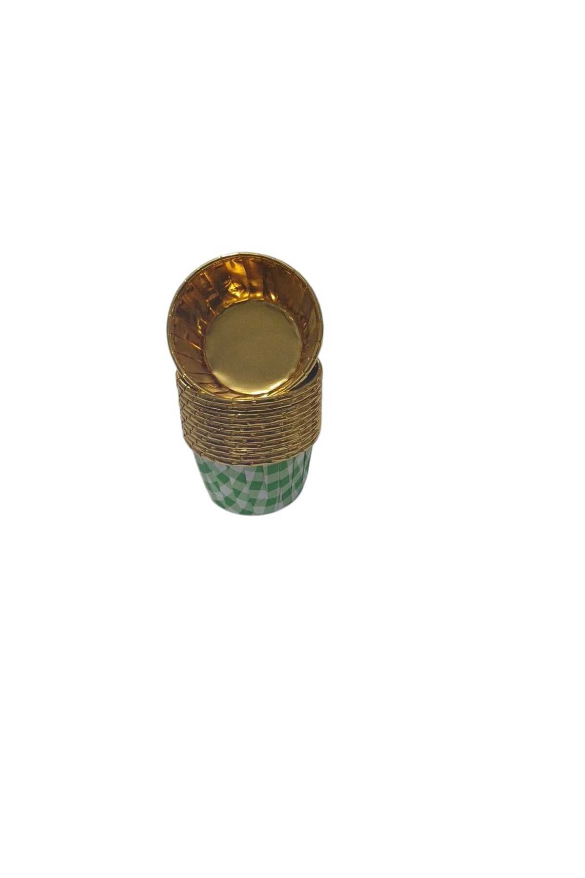 CENGİZ ÇEYİZ MÜFFİN Kek Kalıbı Orta Boy 12 Adet Parlak Karton Kek Kalıbı 6,5x6,5x3,5 cm 0836