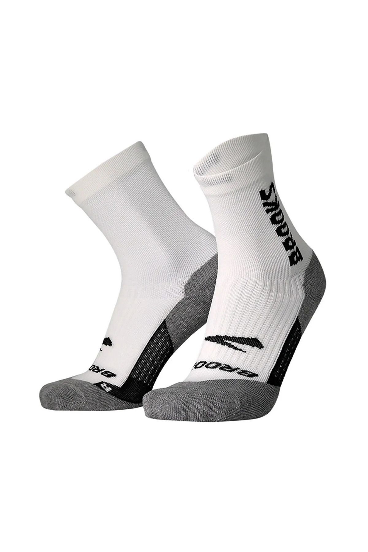 Brooks Ghost Crew Beyaz Koşu Çorabı
