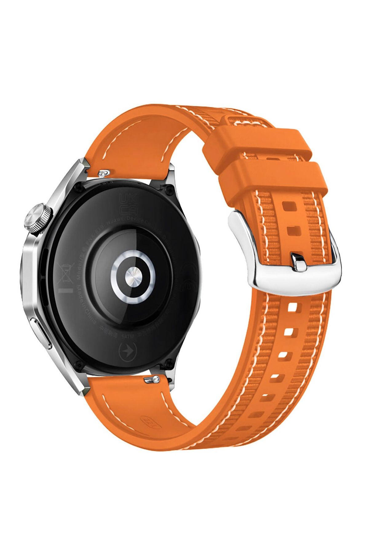 Forzacase 20mm Akıllı Saatler ile uyumlu Dikişli Kumaş Görünüm Silikon Kordon Kayış - FC1059