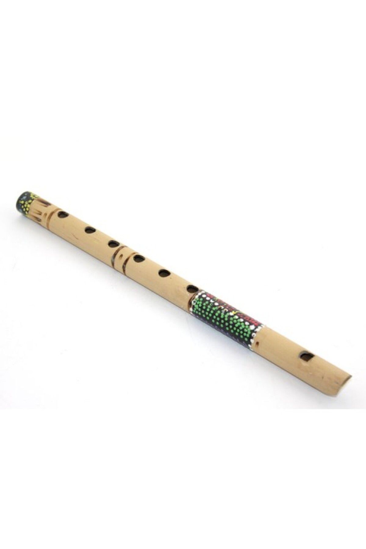ForWhat Büro Ev Ofis Hobi Müzik Keyfi için Tekli 30CM Bambu Müzik Aleti Batikli Flüt Çalgı