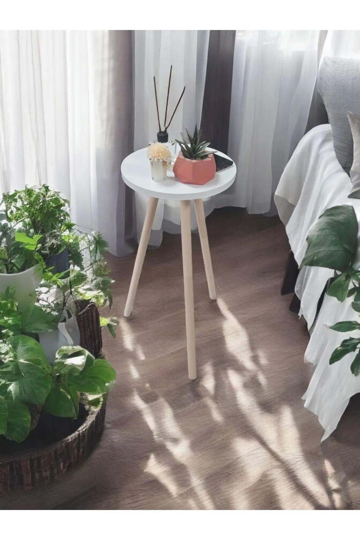 tahtavibe Yüksek Sehpa,Salon,Balkon Sehpası,Ev Dekorasyon,Demonte Sehpa,Kendin Kur Montajsız Sehpa
